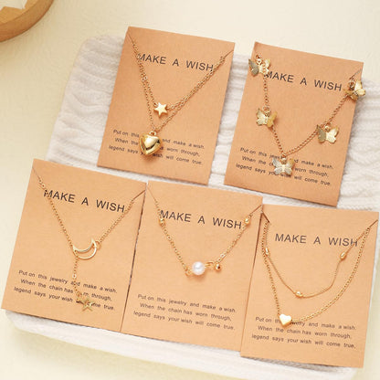 Elegant Heart and Butterfly Necklace Collection