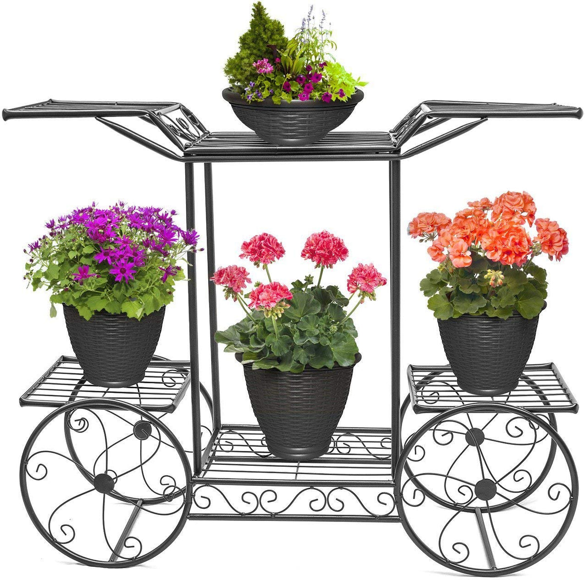European-Style Wrought Iron Plant Stand