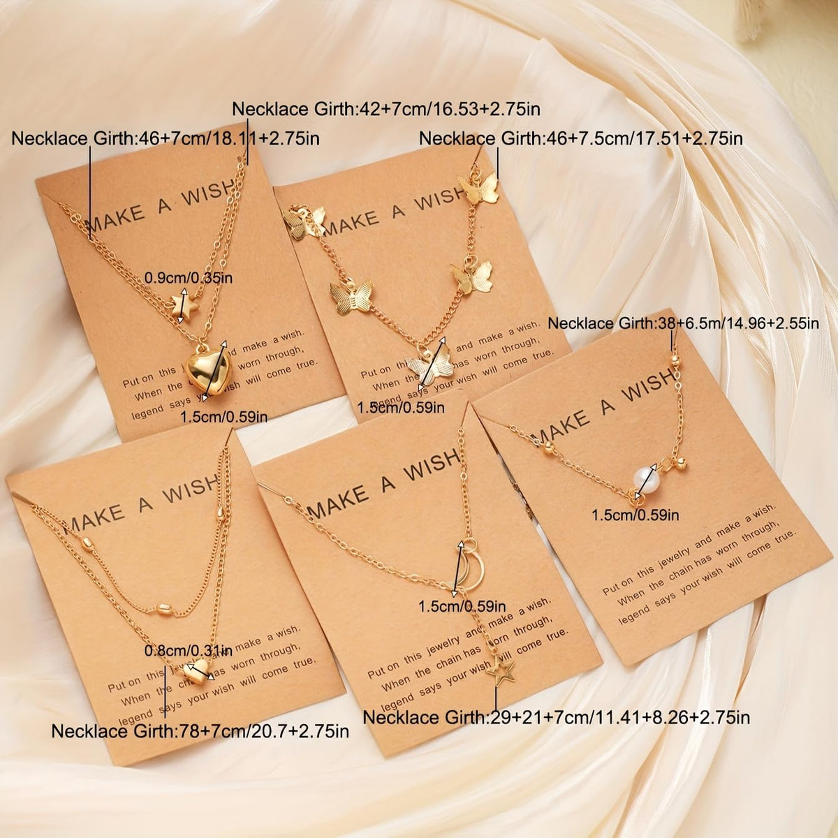 Elegant Heart and Butterfly Necklace Collection