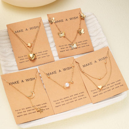Elegant Heart and Butterfly Necklace Collection