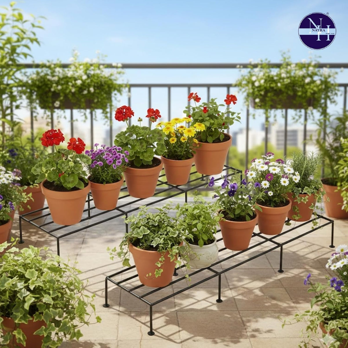 Elevated Plant Stand for Indoor and Outdoor Decor